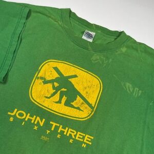 Vintage John 3:16 John Deere Parody Jesus T-Shirt Religious Graphic Tee XL Delta